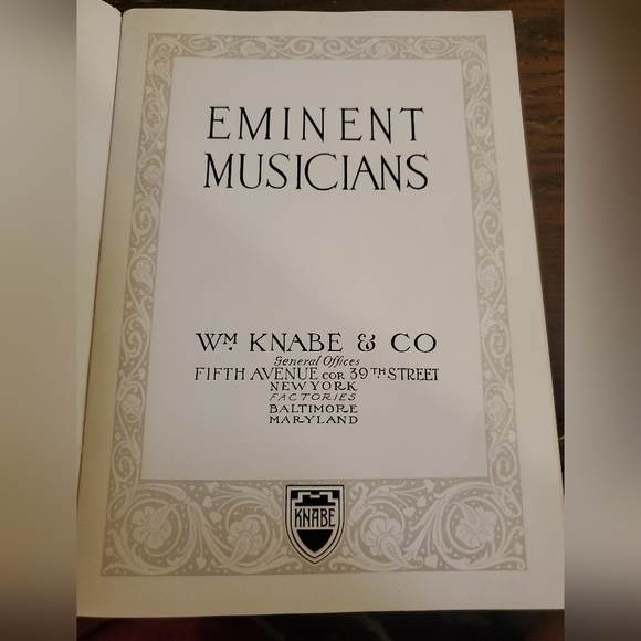 Eminent Musicians, 1924 Advertisement Booklet From Wm. Knabe & Co. - Picture 6 of 12